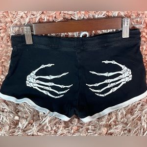 Too Fast Skeleton Hand Shorts